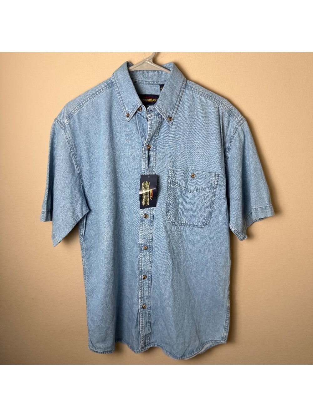 NWT Vintage Peregrine Bay Denim Button Down Shirt Mens Small 90s Y2K Western